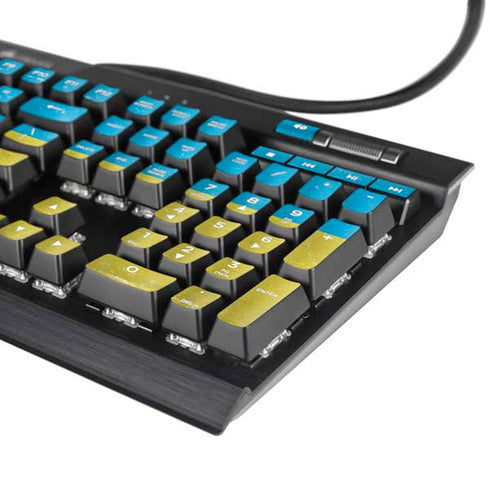 Ukraine Flag Distressed K95 RGB PLATINUM Mechanical Gaming Keyboard Skin